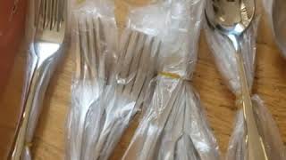 FORID Store stainless steel Silverware set 21 piece flatware set