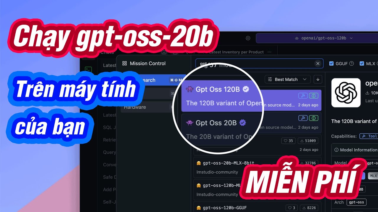 Cách dùng model AI gpt-oss-20b miễn phí trên Mac và Win, dễ lắm ai cũng làm được