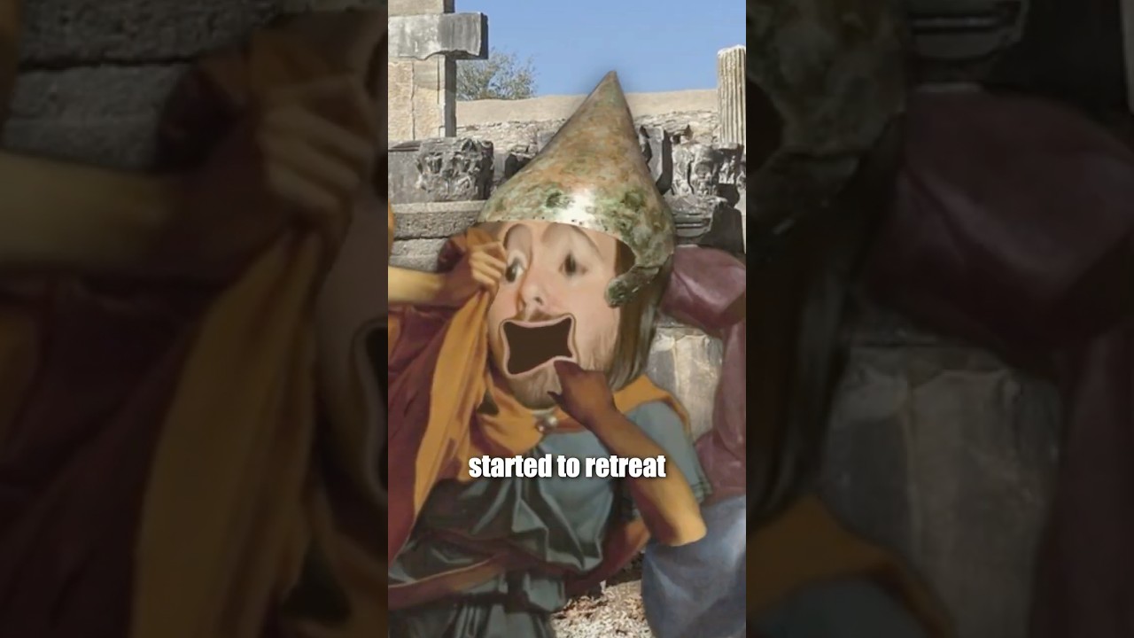 The suitors throw their spears