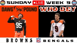 Cleveland Browns vs Cincinnati Bengals: Week 9: Live NFL Game