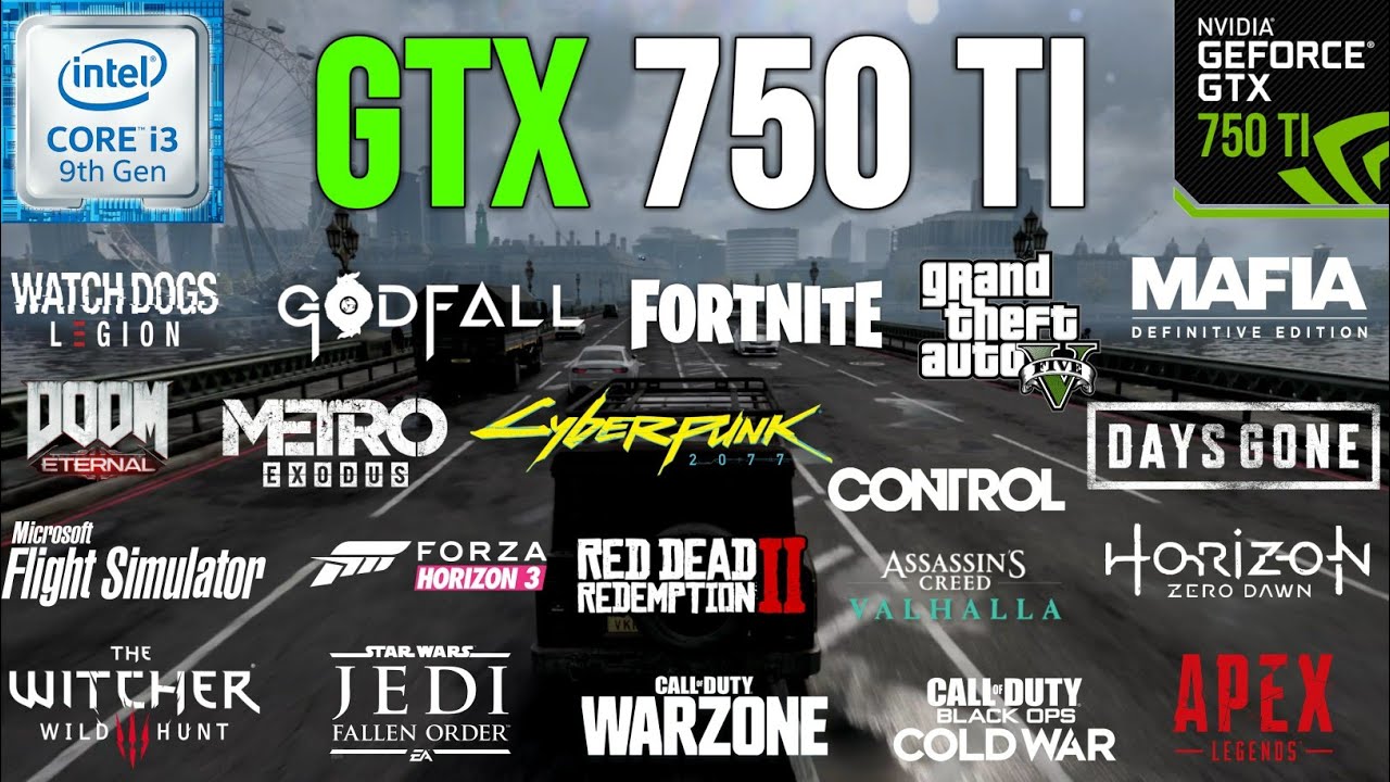 i3-9100F + GTX 750Ti | Test all Modern TOP 15 Games | 1080p, 1440p