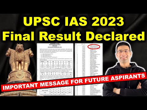 UPSC IAS 2023 Final Result Declared | Important Message For Future Aspirants | Gaurav Kaushal