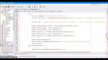 14. Deleting a record from MySQL database using jFrame form in Netbeans Java