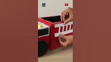 Cardboard Fire Truck Costume