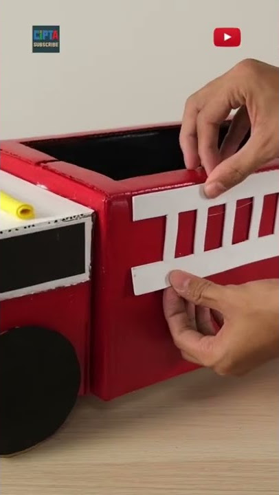 Cardboard Fire Truck Costume