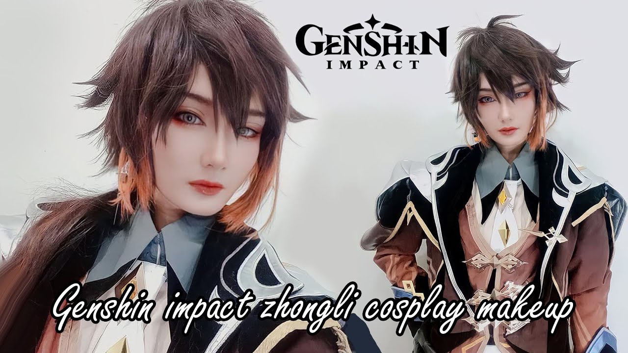 แต่งหน้า+รีวิวงานร้าน 1/3 Zhongli cosplay makeup Genshin Impact YouTube