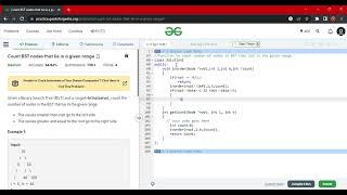Count BST nodes that lie in a given range Practice