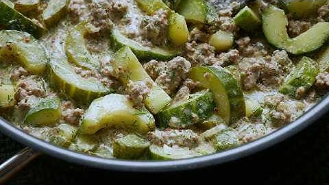 Braised Cucumbers with Ground Meat & Mashed Potatoes | Recipe | Quick | Easy | Delicious | Fast Food