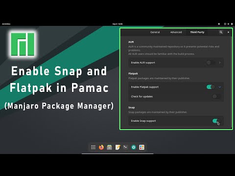 Enable Snap and Flatpak in Pamac (Manjaro Package Manager)