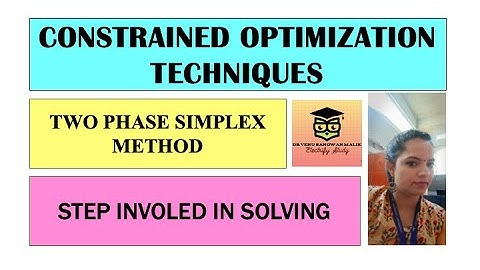 Two Phase Simplex Method In LPP - Algorithm concept Explanation