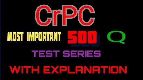 Most Important Questions of CrPC || All Judicial Examinations