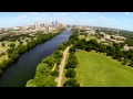 A droneseyeview of downtown austin