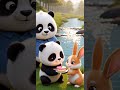 Gấu trúc Puffy và Bố | Puffy chia bánh cho bạn #panda #cartoon #ai