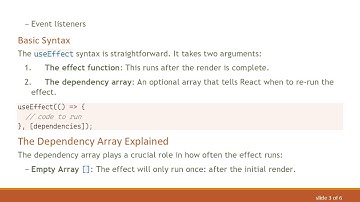 Understanding the useEffect Hook in React.js: Clearing Up Dependency Array Confusion