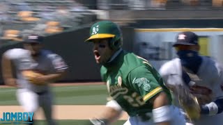 Ramón Laureano charges the Astros dugout, a breakdown