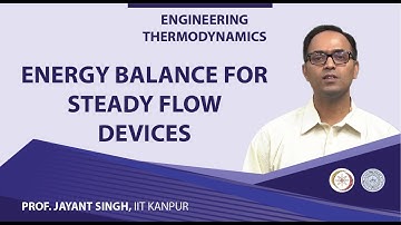 Energy balance for steady flow devices