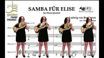 Samba Für Elise - Horn Quartet - Performed by Isabelle Roelofs