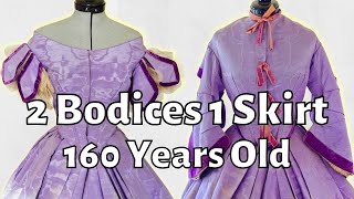 I Bought the Most Incredible 1860s Woman's Dress with TWO Bodices!  | Antique Clothing Unboxing