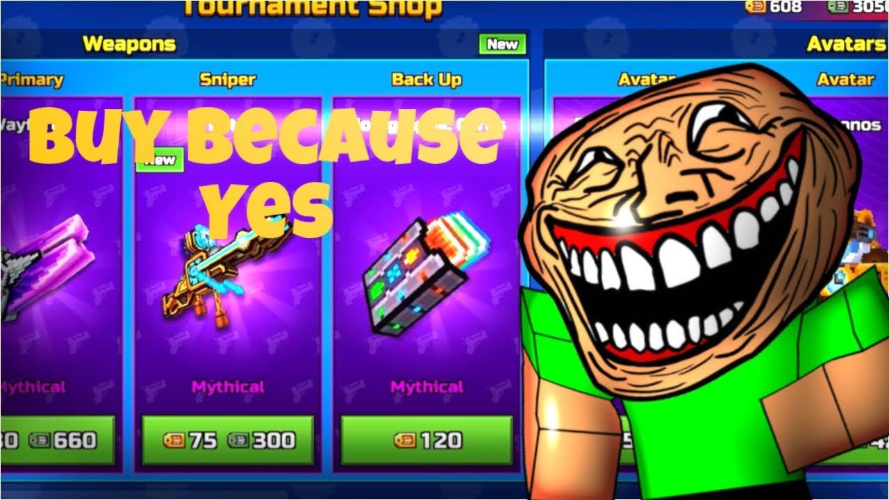 Просто купи всё 🥴 (Pixel Gun 3D)