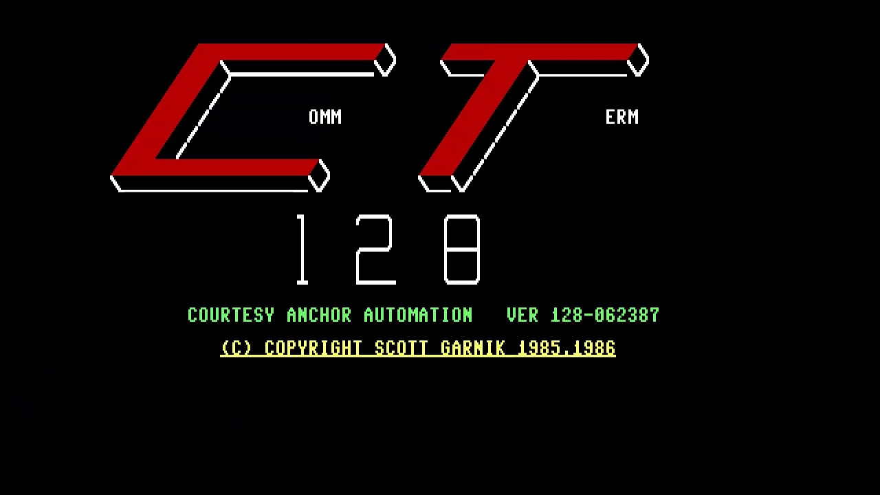 C128 COMMODORE 128 comm term 64 128 anchor automation 1987