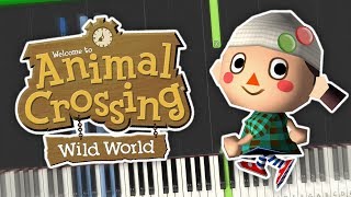 Animal Crossing Wild World - 8 PM Theme Piano Tutorial Synthesia