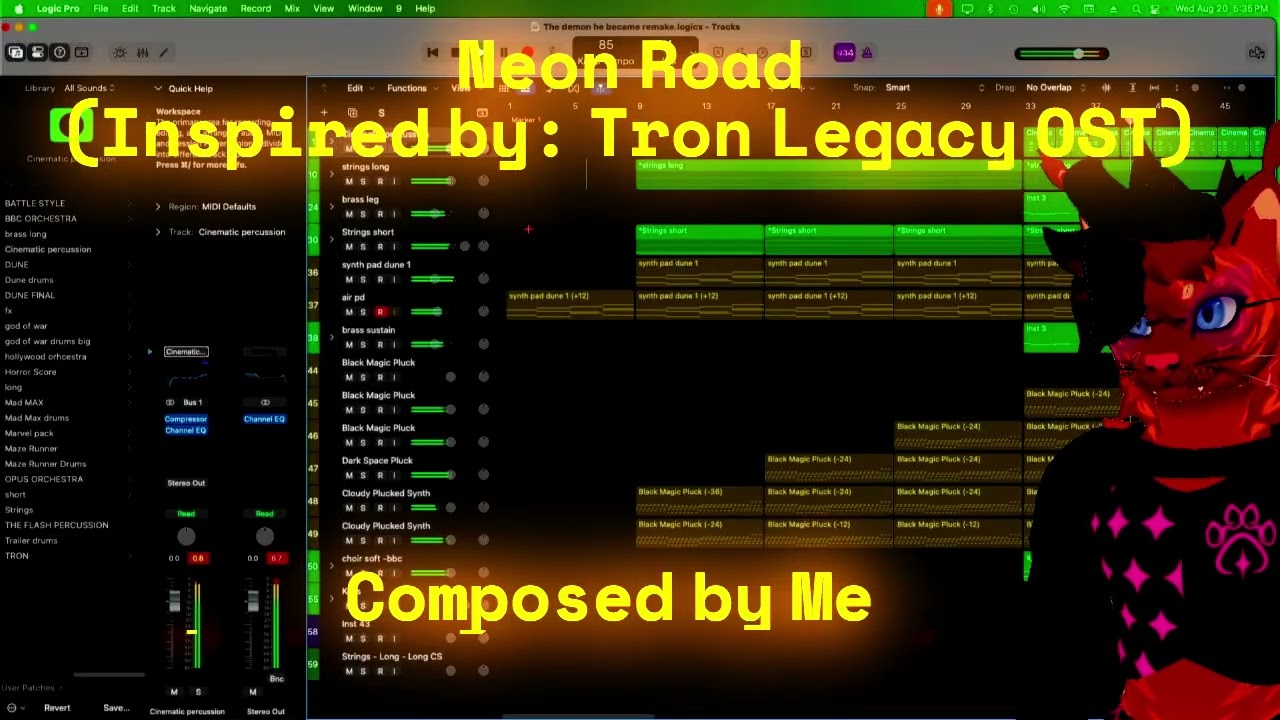 Neon Road- a original cinematic piece- i made inspired by Tron Legacy ost