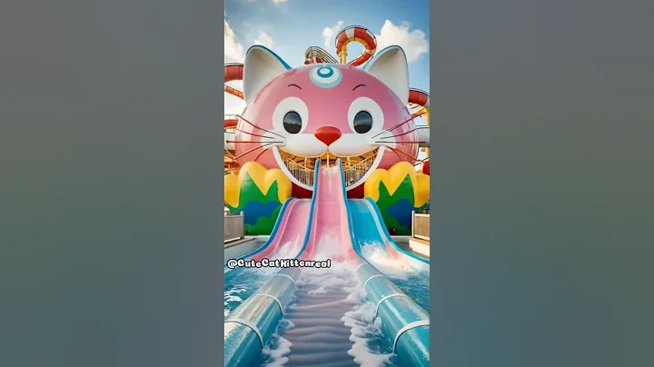 ❤️ Evolution of Cat : Cat Water Slide🥰 CuteCatKitten ✅ #cat #cute #love #shorts