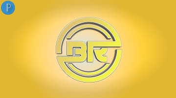 B R 3D logo design on android pixellab[Vandy Design]