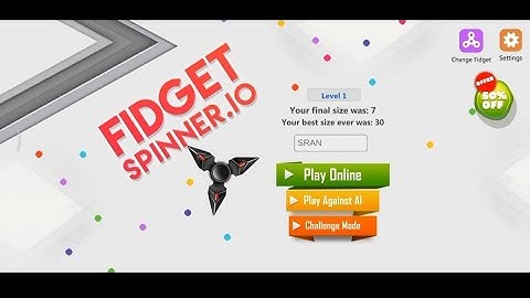 NEW FIDGET SPINNER .io game #gameplay video