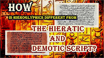 How Is Hieroglyphics Different From The Hieratic And Demotic Script?|Ancient Egypt.