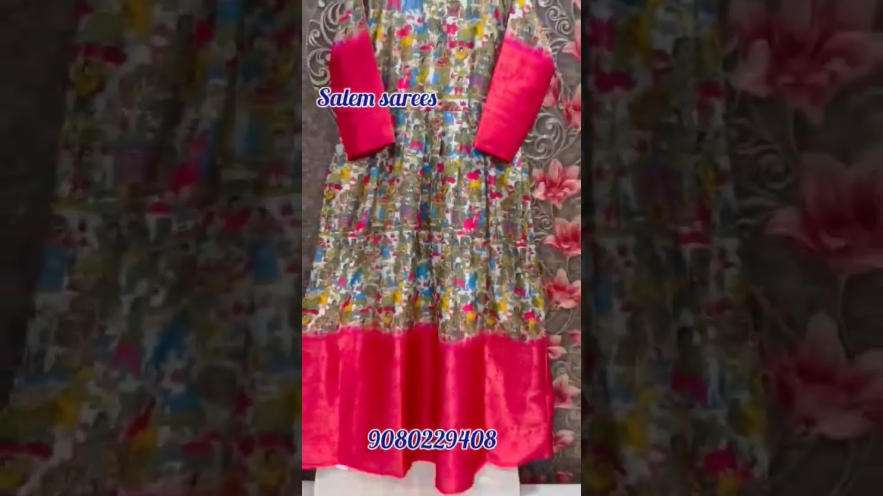 kanchipuram kalamkari digital print gown 