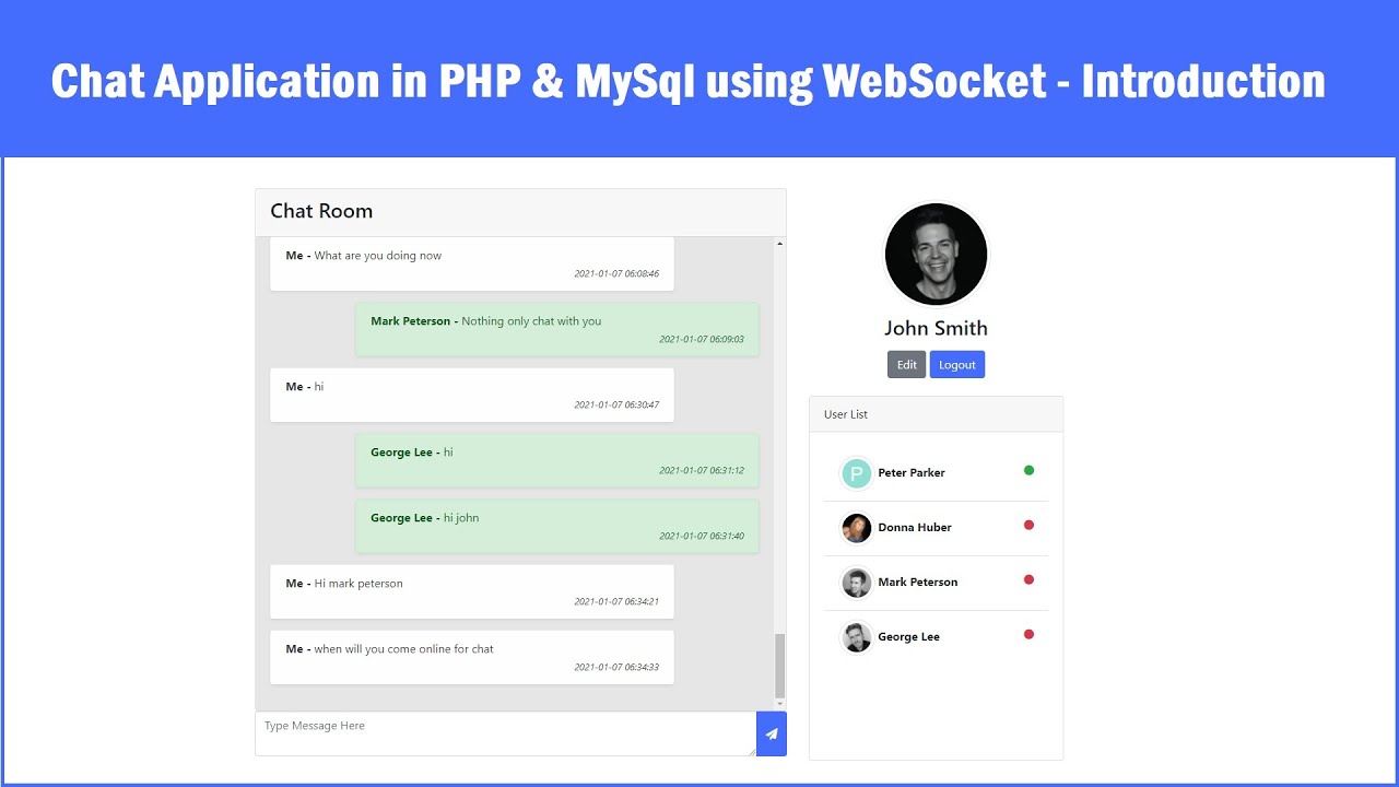 php socket  2022  Ứng dụng Trò chuyện trong PHP \u0026 MySql sử dụng WebSocket - Giới thiệu