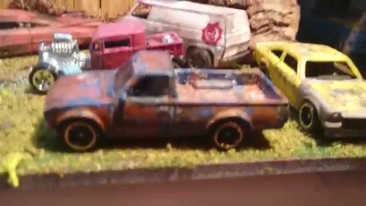 hot wheels junkyard diorama