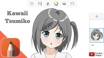 •Speedpaint• Anime Tsukiko using Autodesk Sketchbook Android