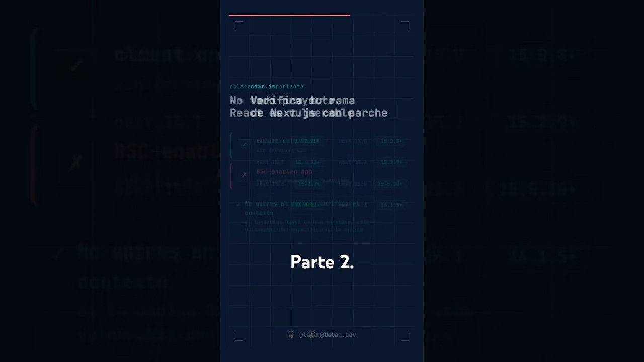 Cientos de servidores ya infectados — ¿el tuyo también? Parte 2. #nextjs #seguridad #react
