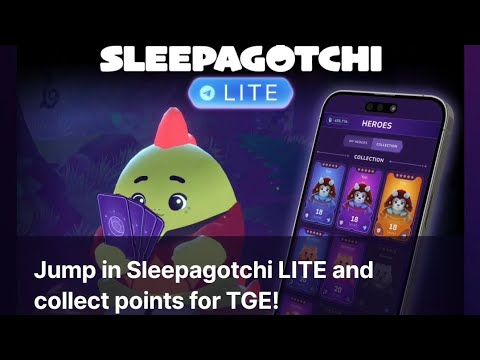 Jump in Sleepagotchi LITE and collect points for TGE! Sweat Wallet ...
