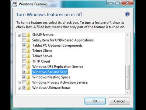 Windows Vista Features List Empty Ou