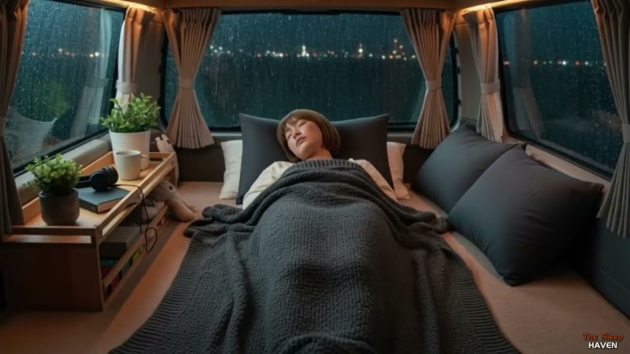 99% Instantly Sleep with Heavy Rain and Loud Thunderstorm on the Car Roof