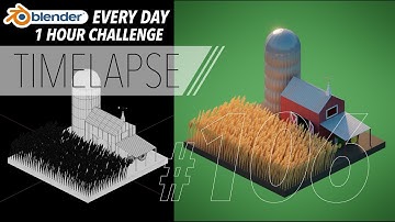 Making a Low-Poly Geometry Node Farm with Instancing - Blender Every Day #106