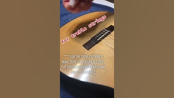 How to change strings on a Classical or Nylon string guitar #shorts