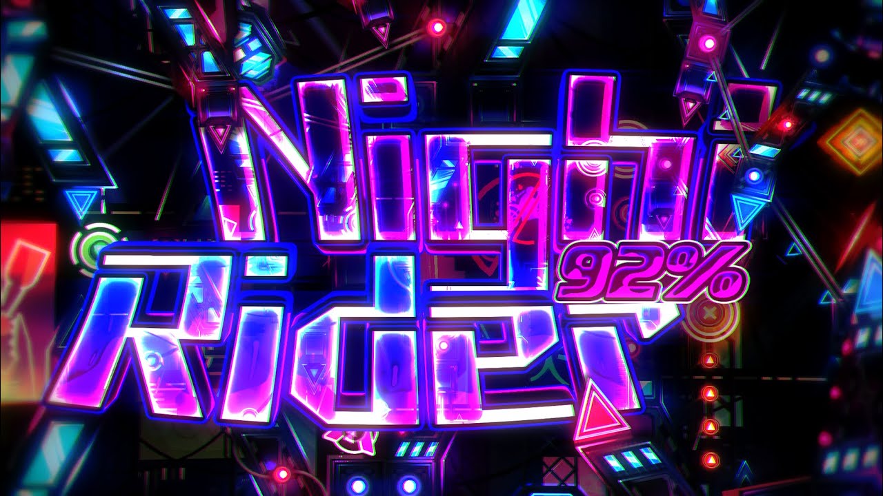 Geometry Night Rider (Verifying) Night Rider 92% (Extreme Demon) - Geometry Dash - YouTube