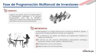 Conferencia: Programación multianual de inversiones 2022-2024