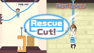 RESCUE CUT | ROPE CUT ANDROID GAMEPLAY | BEST UNIQUE PUZZLE GAME  | SAVE THE MAN screenshot 5