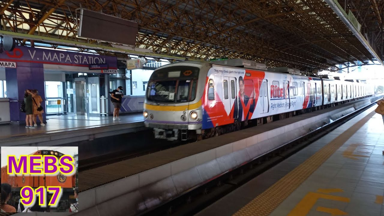LRTA Line 2 Trainset #8 WITH NEW RITEMED AD WRAP SPOTTED at V. Mapa Station