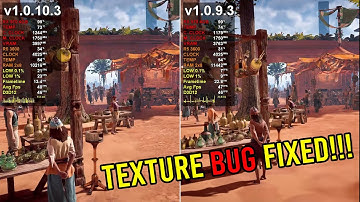 Horizon Zero Dawn PC - 1.10 vs 1.09 Patch Comparison | RX 570