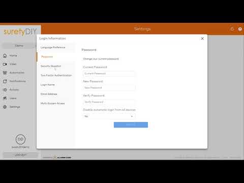 How to Adjust Account Login Preferences on Alarm.com