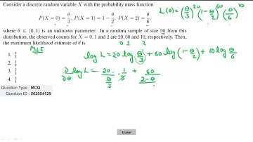 Maximum Likelihood Estimate QID 562954128 CSIR NET-July 2025 PYQ | Statistics