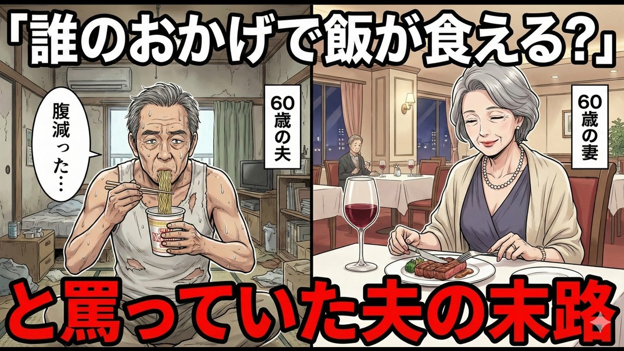 「誰のおかげで飯が食えると思ってるんだ！」と威張る夫。私が実家の遺産『10億円』の通帳を見せた瞬間、夫が犬になったw