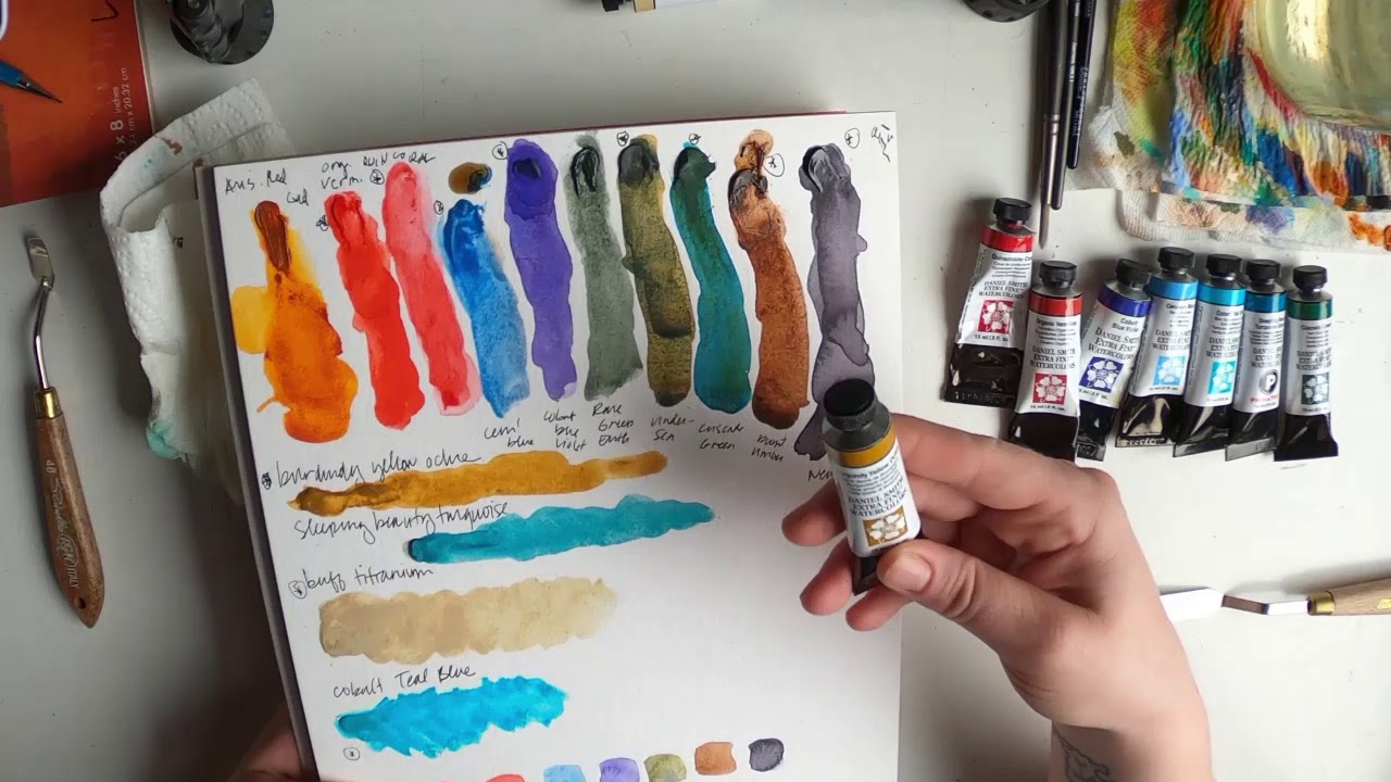 LizLand: How to Fill Empty Half Pans with Daniel Smith Tubed Watercolor 