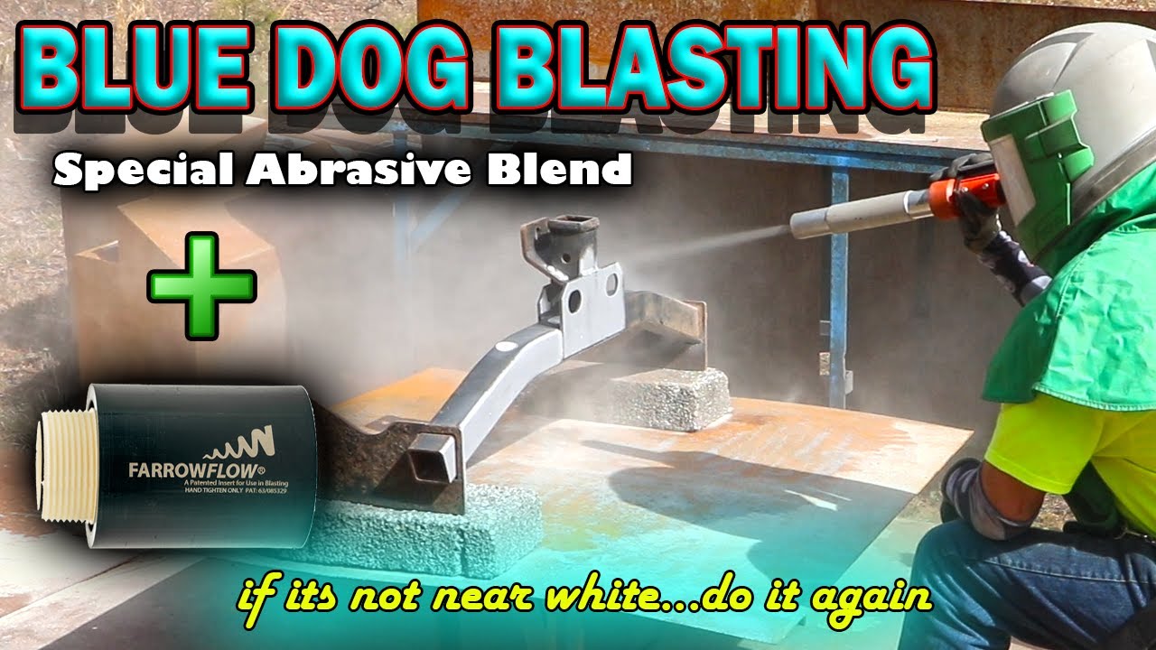 Near White Sandblasting ONLY – Blue Dog Abrasive Blend for Blast Cleaning